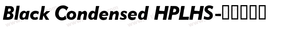 Black Condensed HPLHS字体转换